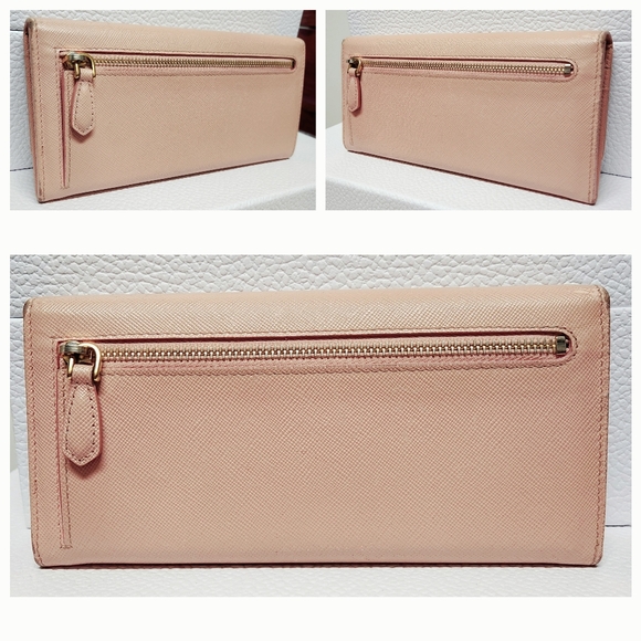 PRADA Orchidea Saffiano Metall Wallet with Detachable ID Holder with Chain & COA - Picture 6 of 16